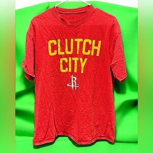 Houston rockets Red Clutch City T-Shirt large 20in pit to pit
